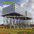 50m3 hot dipped galvanized elevated steel water storage tank,hdg hot water tank